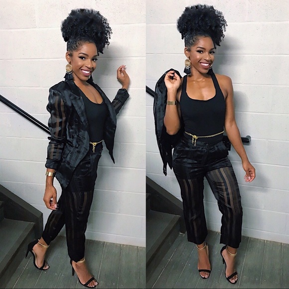 Jackets & Blazers - Black Sheer Pant suit